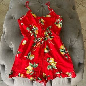 Red Summer Romper